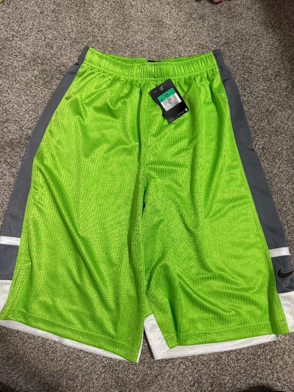 Green Nike Boy's Basketball Shorts